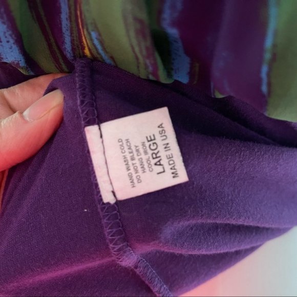 Vintage Purple effect top with tie shoulders detail Charlotte Russe - Picture 7 of 8